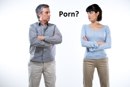 Husband, Wife, Porn : Husband watches porn